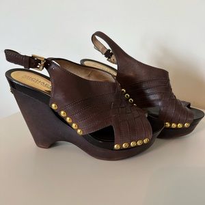 🌴🍋SALE🍋🌴Michael Michael Kors brown leather sandal